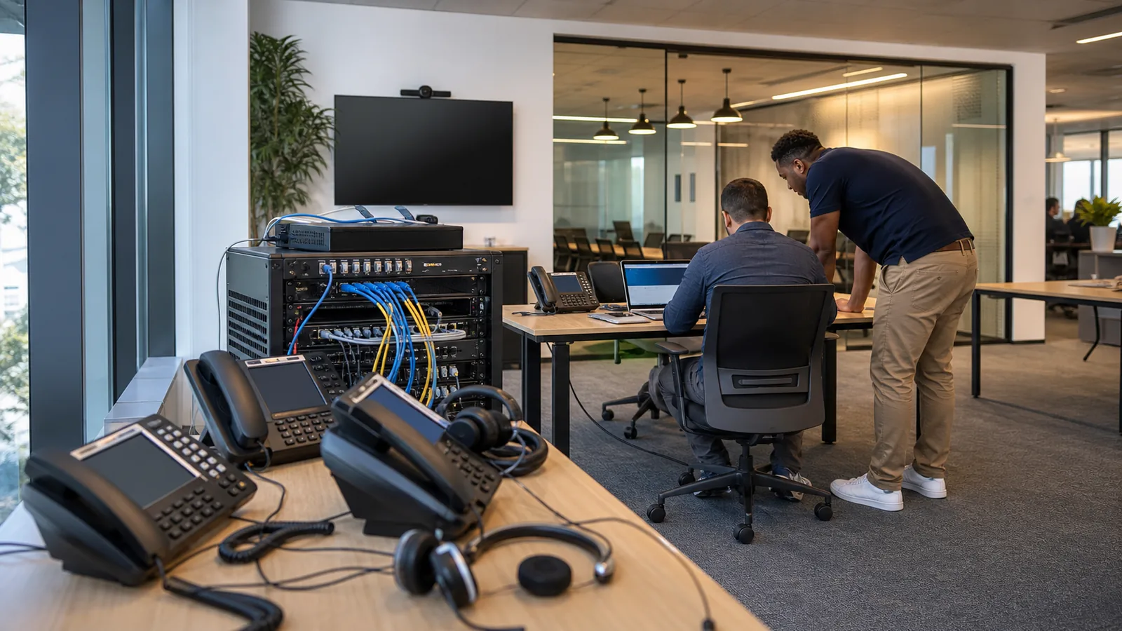 Security Camera Installation New York City team reviewing IP camera and video operations requirements for AI MSP NYC — NYC Camera Implementation